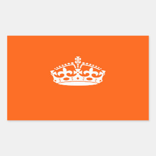 Adesivo Retangular MANTER Ícone CALM CROWN em Orange Personalizar es