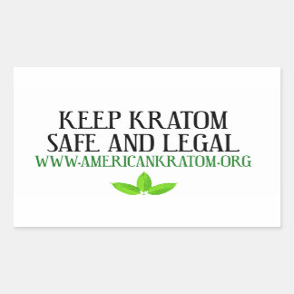 Adesivo Retangular Manter Kratom legal e seguro