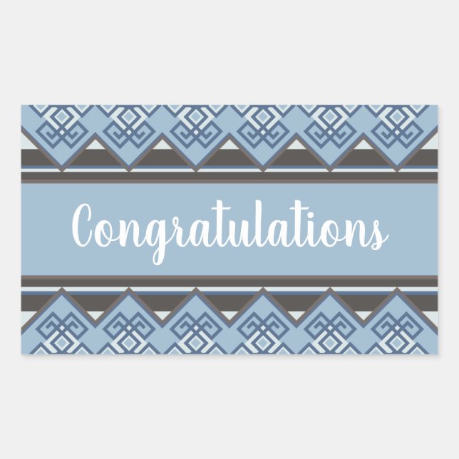 Adesivo Retangular Manto Andino Azul (Frente)