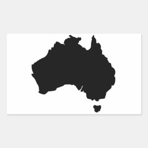 Adesivo Retangular Mapa da Austrália