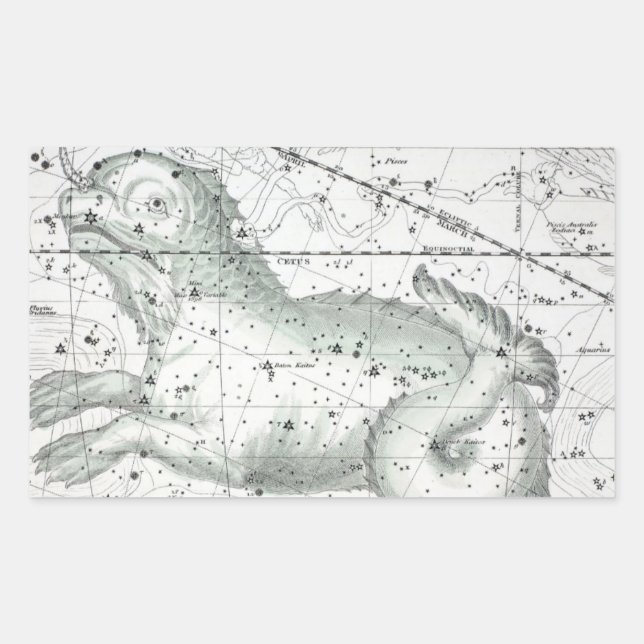 Adesivo Retangular Mapa das Constelações Placa XXIII (Frente)