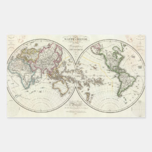 Adesivo Retangular Mapa do atlas de Paris