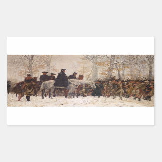 Adesivo Retangular Marcha até Valley Forge - William Trego (1883)