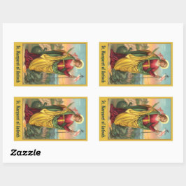 Adesivo Retangular Margaret com o Dragão e a faixa de ressurreição