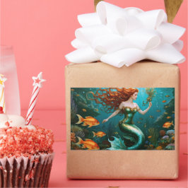 Adesivo Retangular "Marielle" - Linda Sereia Dançante