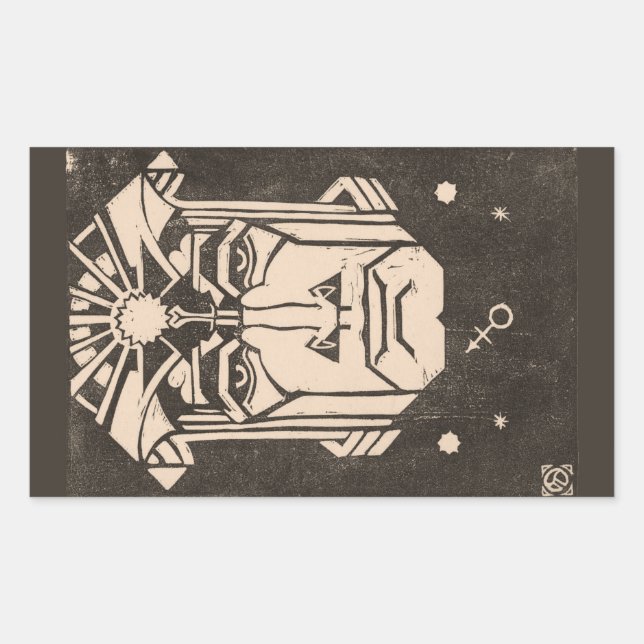 Adesivo Retangular Mars Ares Deus da Guerra Mito Grego Negro (Frente)