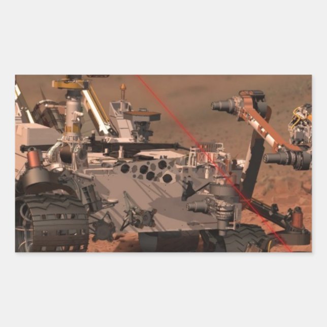 Adesivo Retangular Mars Rover (Frente)
