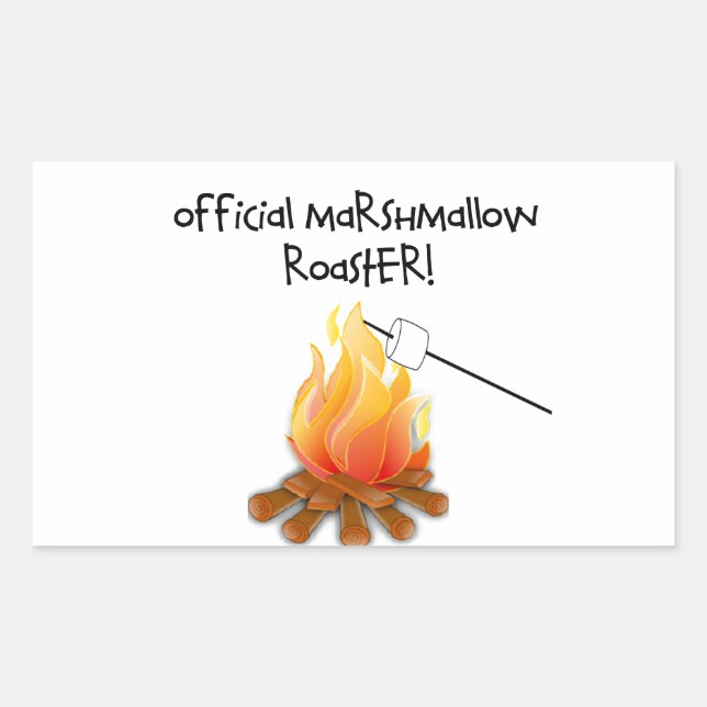 Adesivo Retangular Marshmallow Roaster Oficial (Frente)