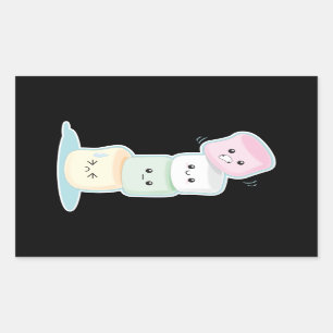 Adesivo Retangular Marshmallows empilhados