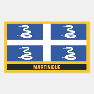 Adesivo Retangular Martinique Flag