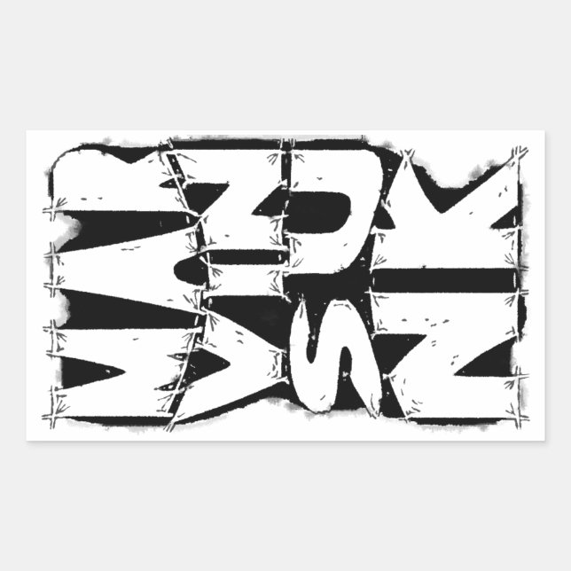 Adesivo Retangular Marvin Sunk Stickers (Frente)