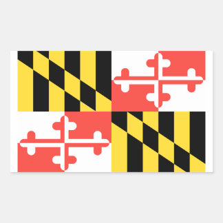 Adesivo Retangular Maryland Flag