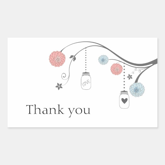 Adesivo Retangular Mason Jar Tree Stickers (Frente)