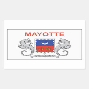 Adesivo Retangular Mayotte Flag