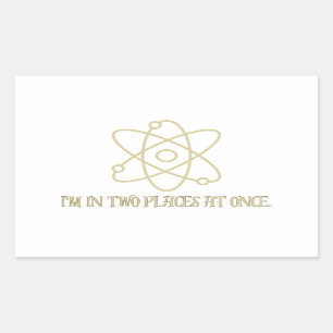 Adesivo Retangular Mecânica Quântica Engraçada