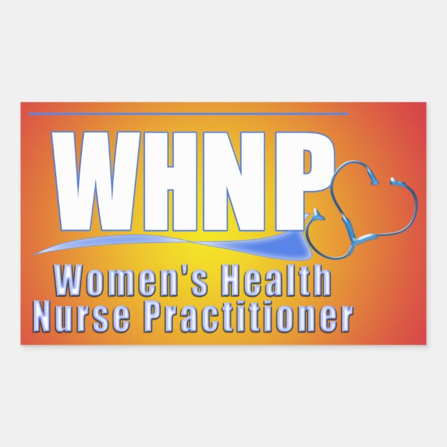 Adesivo Retangular Médico de Enfermeiros da WHNP (Frente)