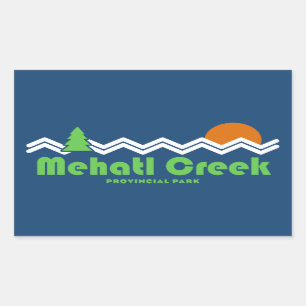 Adesivo Retangular Mehatl Creek Provincial Park Retro