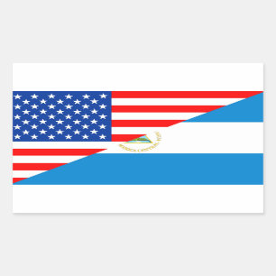 Adesivo Retangular meia bandeira EUA de Estados Unidos América