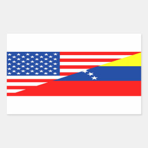 Adesivo Retangular meia bandeira EUA de Estados Unidos América