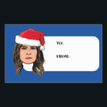 Adesivo Retangular MELANIA TRUMP Christmas<br><div class="desc">Presentes de Natal Políticos Humorosos e Muito Mais do PolitiClothes.com Encontrar as Eleições e Presentes Políticos Mais Úteis,  Incluindo: Camisas Políticas,  Autocolantes Políticos,  Botões Políticos,  Posters Políticos,  Pinos Políticos,  Cartões Políticos,  Mogas Políticos,  Posters Políticos,  Sinais Políticos e Muito Mais! Compre Agora Em: http://www.PolitiClothes.com</div>