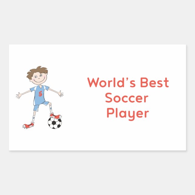 Adesivo Retangular Melhor Jogador de Futebol do Mundo (Frente)