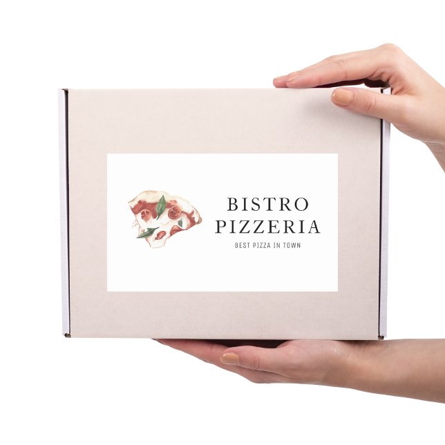 Adesivo Retangular Melhor Pizza Moderna Em Profissional Urbano (Criador carregado)