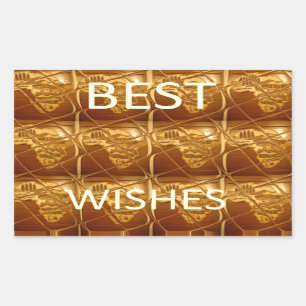 Adesivo Retangular Melhores Desejos da Adorável Arte da Cultura Afric