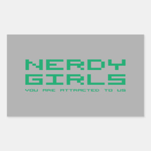 Adesivo Retangular Meninas Nerdy 2