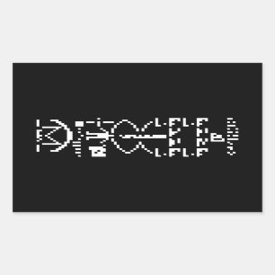 Adesivo Retangular Mensagem Binária Arecibo 1974