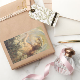 Adesivo Retangular Mensagem do Anjo por George Swinstead, Arte Antiga