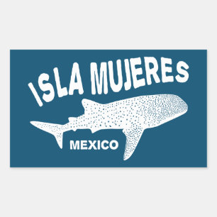 Adesivo Retangular Mergulho de Tubarão-Baleia Isla Mujeres