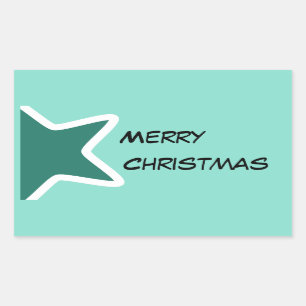 Adesivo Retangular Merry Christmas Sticker