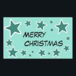 Adesivo Retangular Merry Christmas Sticker<br><div class="desc">Merry Christmas Sticker</div>