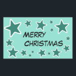 Adesivo Retangular Merry Christmas Sticker<br><div class="desc">Merry Christmas Sticker</div>