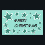Adesivo Retangular Merry Christmas Sticker<br><div class="desc">Merry Christmas Sticker</div>