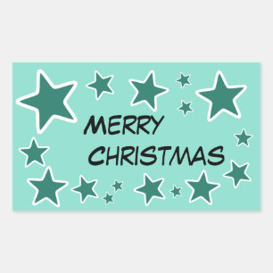 Adesivo Retangular Merry Christmas Sticker