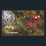 Adesivo Retangular Merry Christmas Sticker<br><div class="desc">Merry Christmas Sticker</div>