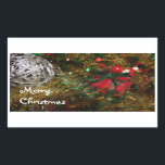 Adesivo Retangular Merry Christmas Sticker<br><div class="desc">Merry Christmas Sticker</div>