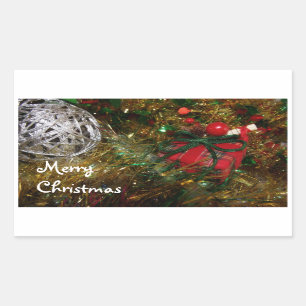 Adesivo Retangular Merry Christmas Sticker