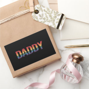 Adesivo Retangular Mês do Orgulho Gay do Papai LGBTQ Dia dos Pais Arc