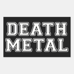 Adesivo Retangular Metal da morte