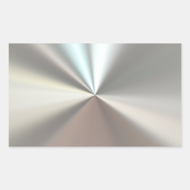 Adesivo Retangular metal prateado artístico (Frente)