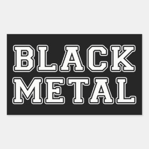 Adesivo Retangular Metal preto
