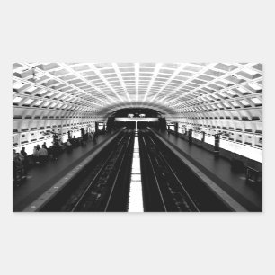 Adesivo Retangular metro do trem do metro de Washington da estação