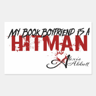 Adesivo Retangular Meu namorado do livro é um Hitman