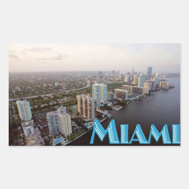 Adesivo Retangular Miami Stickers (Frente)