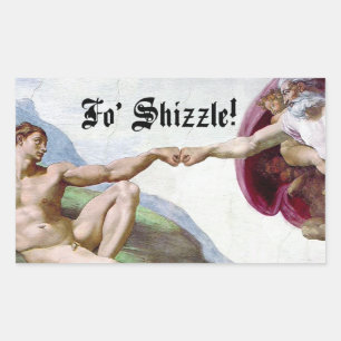 Adesivo Retangular Michelangelo: Criação De Punho De Homem Fo Shizzle
