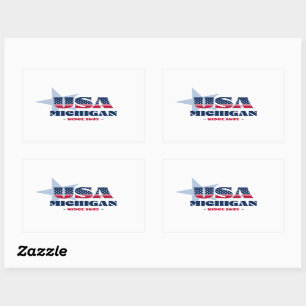 Adesivo Retangular Michigan My Home State Sticker