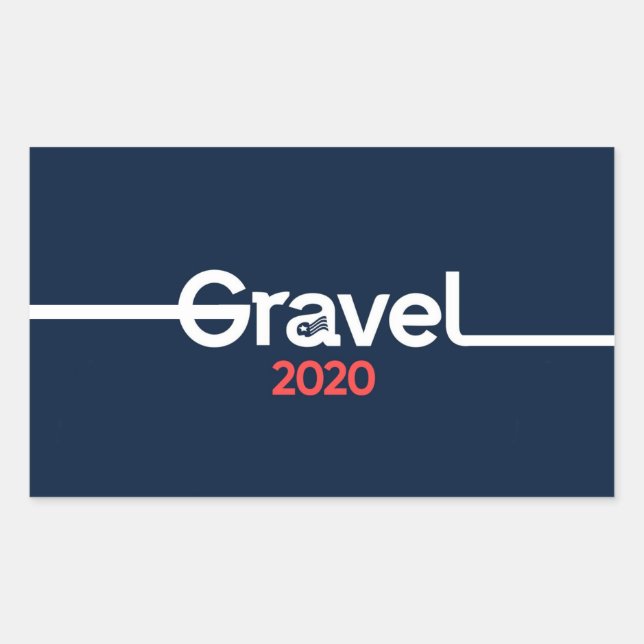 Adesivo Retangular Mike Gravel para o Presidente 2020 (Frente)