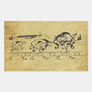 Adesivo Retangular Milo de Croton e o Touro - Motivação Gym